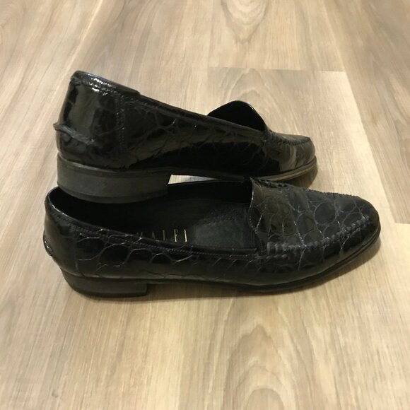 Amalfi Ladies Black Patent Leather Shoes Size 9 - Picture 4 of 6